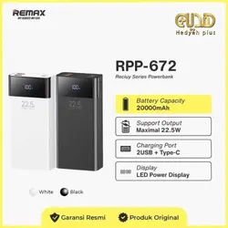 پاوربانک ریمکس مدل REMAX RPP-672 ظرفیت 20000 میلی آمپر ساعت - هدیه پلاس 18 مهر 1403