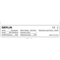 ماشین ظرفشویی برلین مدل BE512FW-Berlin - هدیه پلاس 18 مهر 1403