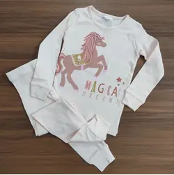 بلوزشلوار دخترانه طرح یونیکورن برند h&m