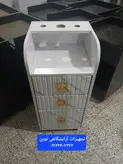 ترولی چوبی دررنگ بندی سفید ومشکی دارای جاسشواری