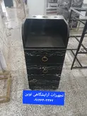 ترولی چوبی دررنگ بندی سفید ومشکی دارای جاسشواری