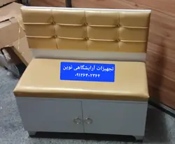 نیمکت مبلی دونفره بدنه ملانینه سفیددررنگ بندی متنوع چرم و پارچه هزینه ارسال درب منزل توسط مشتری پرداخت میشود