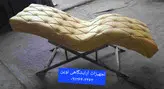 تخت آرایشگاهی  مژه موجی پایه فورتیک دررنگ بندی متنوع پارچه شیک هزینه ارسال درب منزل توسط مشتری پرداخت میشود