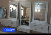 دکور آرایشگاهی سه تیکه وکیوم کرکره ای پایه فلزی دردورنگ سفید ومشکی برای شهرستان بدون آینه ارسال میشود هزینه آینه ۸۰۰هزار کم میشه