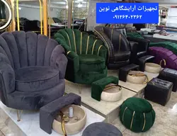 پدیکور آرایشگاه زنانه مدل صدفی دررنگ بندی متنوع