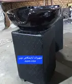 سرشورآرایشگاهی  ایستاده بدنه چوبی چرم دررنگ بندی متنوع همراه شیرآلات وسنگ