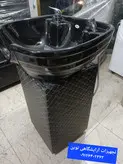 سرشور ایستاده بدنه چوبی روکش چرم همراه باشیرآلات وسنگ دررنگ بندی متنوع