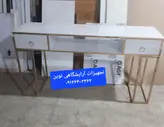 میزناخن چوبی دونفره آرایشگاهی دررنگ بندی سفیدومشکی