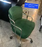 صندلی آرایشگاهی گردان مدل پلانتر دررنگ بندی متنوع پارچه وچرم