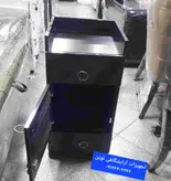 ترولی چوبی آرایشگاهی وکیوم دررنگ بندی سفیدومشکی