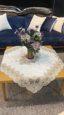 ست رومیزی 5 تکه مربع دار کریستال ترک