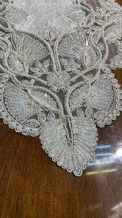 ست رومیزی 5 تکه مربع دار کریستال ترک