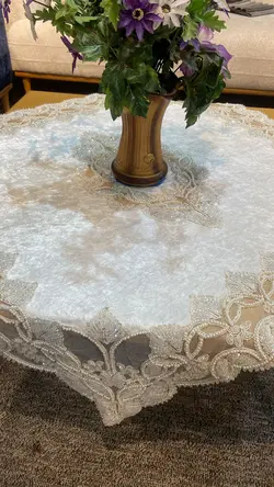 ست رومیزی 5 تکه مربع دار کریستال ترک