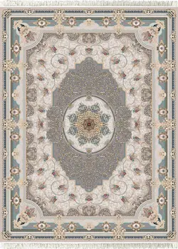 فرش 700شانه تراکم 2550 طرح صدف کرم استاندارد شرکت جم کاشان صددرصد اکریلیک