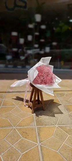 دسته گل صورتی