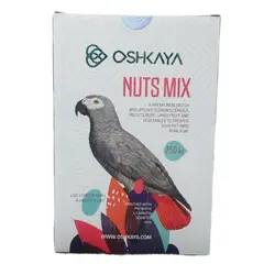 خوراک اجیلی کاسکو و طوطی های بزرگ اوشکایا مدل Nuts mix وزن 750 گرم