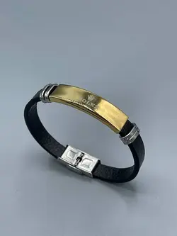 دستبند چرم مردانه برند رولکس