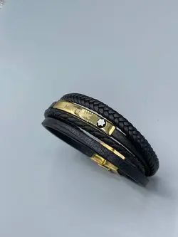 دستبند چرم مردانه برند MONTBLANC
