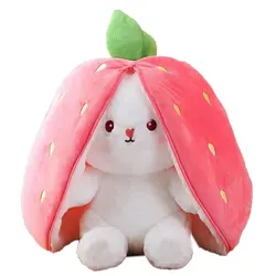 عروسک طرح خرگوش میوه ای مدل سوپرایزی  ارتفاع 20 سانتی‌ متر