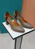 کفش پاشنه ۷ سانت چرم طبیعی