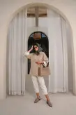 کفش چرم کاکتوس نسکافه ای ws1040