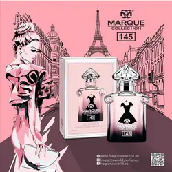 عطر ادکلن زنانه گرلن لاپتیت روب نویر مارکویی کالکشن کد 145 (Guerlain La Petite Robe Noire) حجم 25 میل