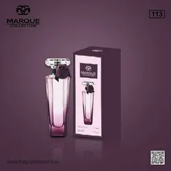 عطر ادکلن زنانه لانکوم ترزور میدنایت رز فراگرنس ورد مارکویی کالکشن کد 113 (Fragrance world Marque Lancome Tresor Midnight Rose) حجم 25 میل