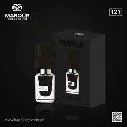 عطر ادکلن مردانه ناسوماتو بلک افغان فراگرنس ورد مارکویی کالکشن کد 121 (Fragrance world Marque Black Afgano) حجم 25 میل