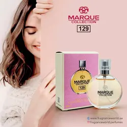 عطر ادکلن زنانه شانل چنس فراگرنس ورد مارکویی کد 129 (Fragrance world Marque Chanel Chance) حجم 25 میل