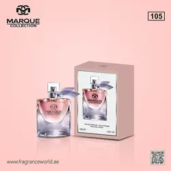 عطر ادکلن زنانه لانکوم لا ویه است بله فراگرنس مارکویی کالکشن کد 105 (Fragrance World Marque Lancome La Vie Est Belle) حجم 25 میل