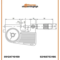 میکرومتر ساعتی خارج سنج آکاد 50-25 میلی متر آکاد 01-002-349