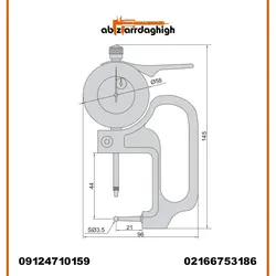 ضخامت سنج ساعتی مخصوص لوله  دقت 0.01 اینسایز کد 10-2367