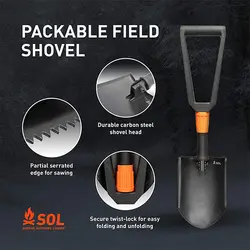 بیلچه تاشو کمپینگ مدل Packable Field - سول
