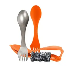 ست قاشق چنگالی تیتانیومی با کاور محافظ - لایت مای فایر