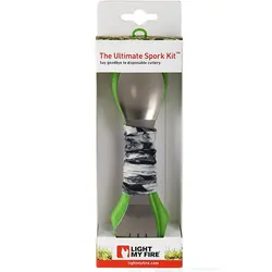 ست قاشق چنگالی تیتانیومی با کاور محافظ - لایت مای فایر