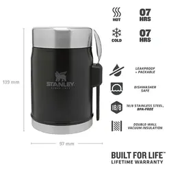 فلاسک غذا 0/4 ليتری کلاسیک + با قاشق - استنلی