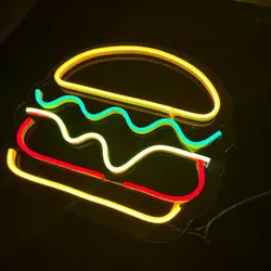 تابلو نئون طرح همبرگر