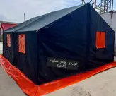 چادر برزنتی گلشن کمپینگ اسکلتی عشایری ۲۰ متری با لوله اسکلت ۶ پایه سنگین