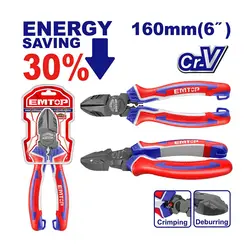 انبر سیم چین صنعتی و پرچ وایرشو ایمتاپ کد EPLRD0621 سایز 6 اینچ