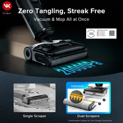جارو شارژی و بخارشوی روبوراک مدل A30 Pro Steam combo