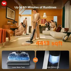 جارو شارژی و بخارشوی روبوراک مدل A30 Pro Steam combo