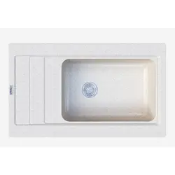 سینک ظرفشویی گرانیت آونکس مدل الین تک لگن سفید شنی توکار