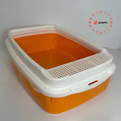 ظرف خاک گربه لبه دار توری