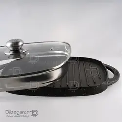 تابه گریل چدن - خرید ماهیتابه رژیمی چدنی با روکش گرانیت - فروشگاه اینترنتی دیباگران