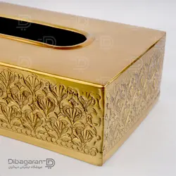 جعبه دستمال کاغذی برنجی ریما کد R-98713 | فروشگاه دیباگران