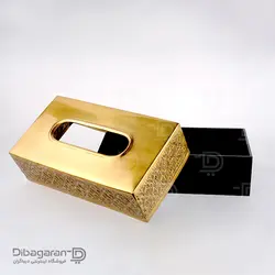 جعبه دستمال کاغذی برنجی ریما کد R-98713 | فروشگاه دیباگران