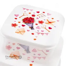 ست ظروف غذا چاپ دار 4 عددی لیمون کد 2232 | فروشگاه دیباگران