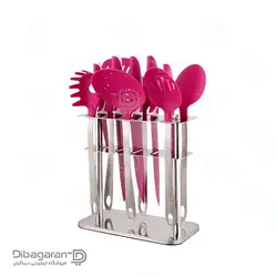 سرویس کفگیر ملاقه و چاقو | خرید ست کفگیر ملاقه 12پارچه سیلیکونی (3رنگ)| دیباگران