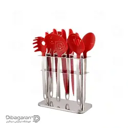 سرویس کفگیر ملاقه و چاقو | خرید ست کفگیر ملاقه 12پارچه سیلیکونی (3رنگ)| دیباگران