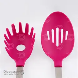 سرویس کفگیر ملاقه و چاقو | خرید ست کفگیر ملاقه 12پارچه سیلیکونی (3رنگ)| دیباگران